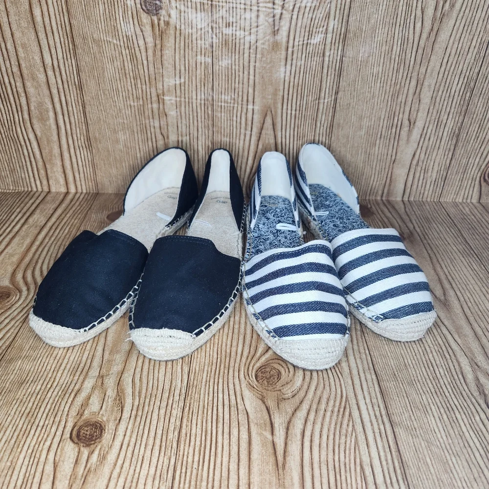 Gap 2‎ Pairs of Espadrille Slip On Shoes Size 9